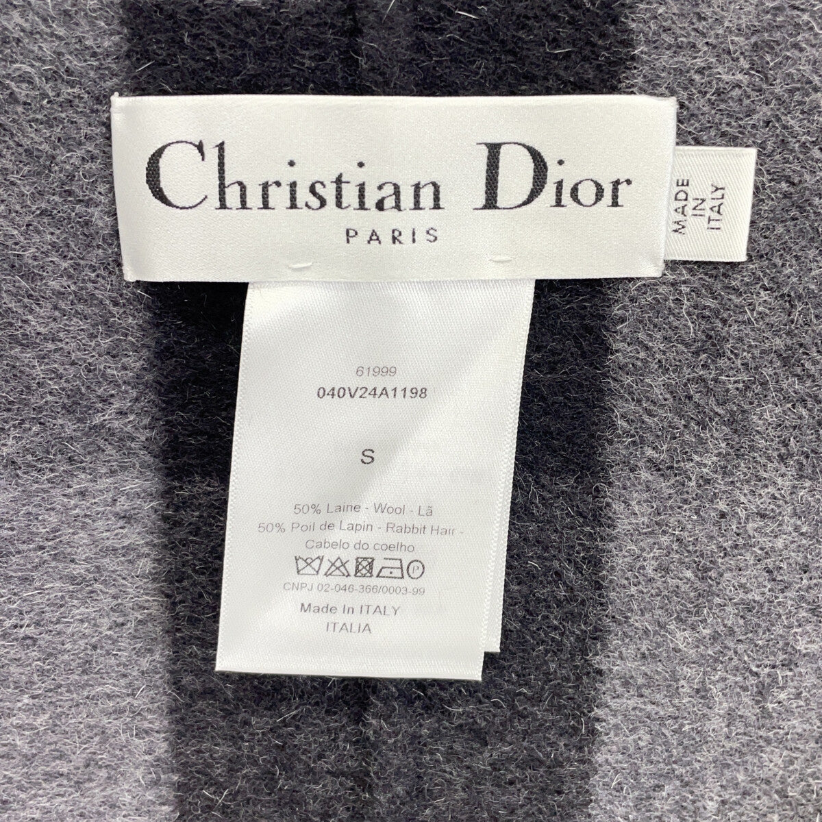 Christian Dior 迪奥 040V24A1198 黑色×灰色 披肩外套 夹克