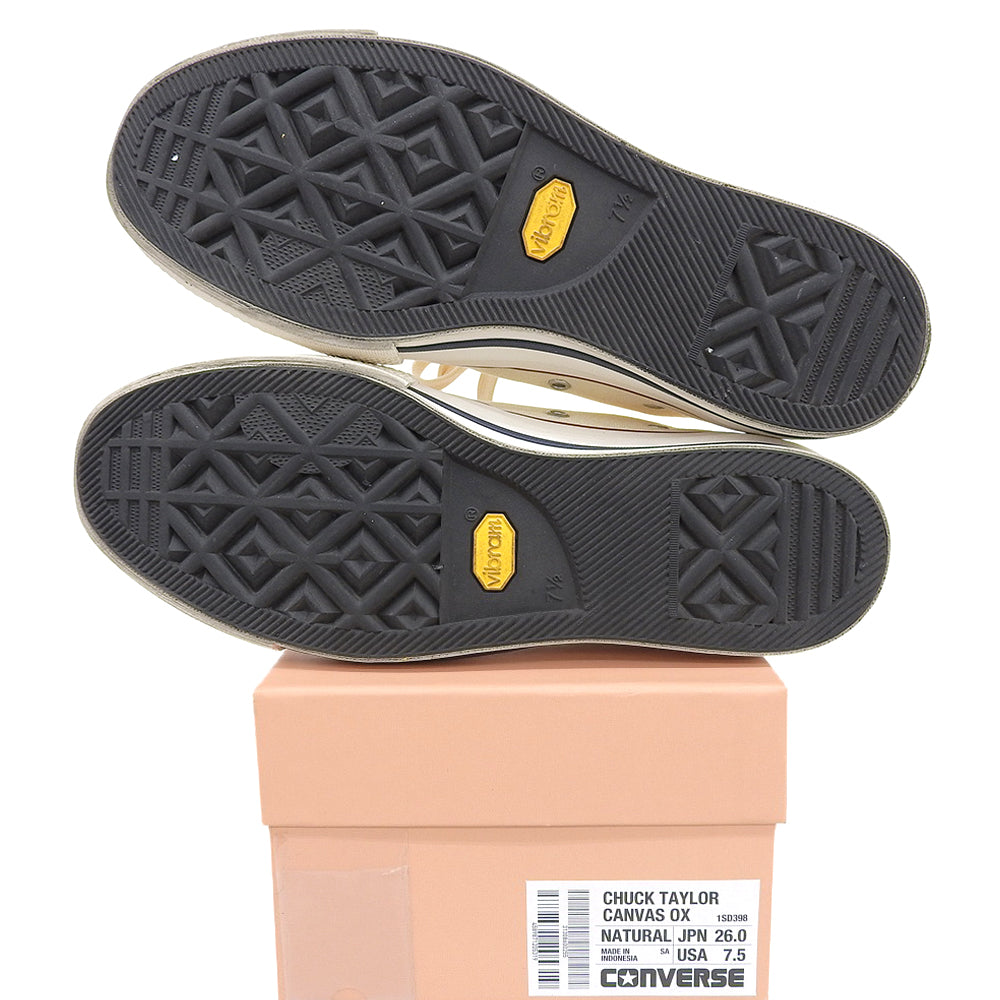 CONVERSE コンバース アディクト CHUCK TAYLOR CANVAS OX ローカットスニーカー シューズ メンズ ナチュラル 26cm 1SD398 シューズ 7.5(US)