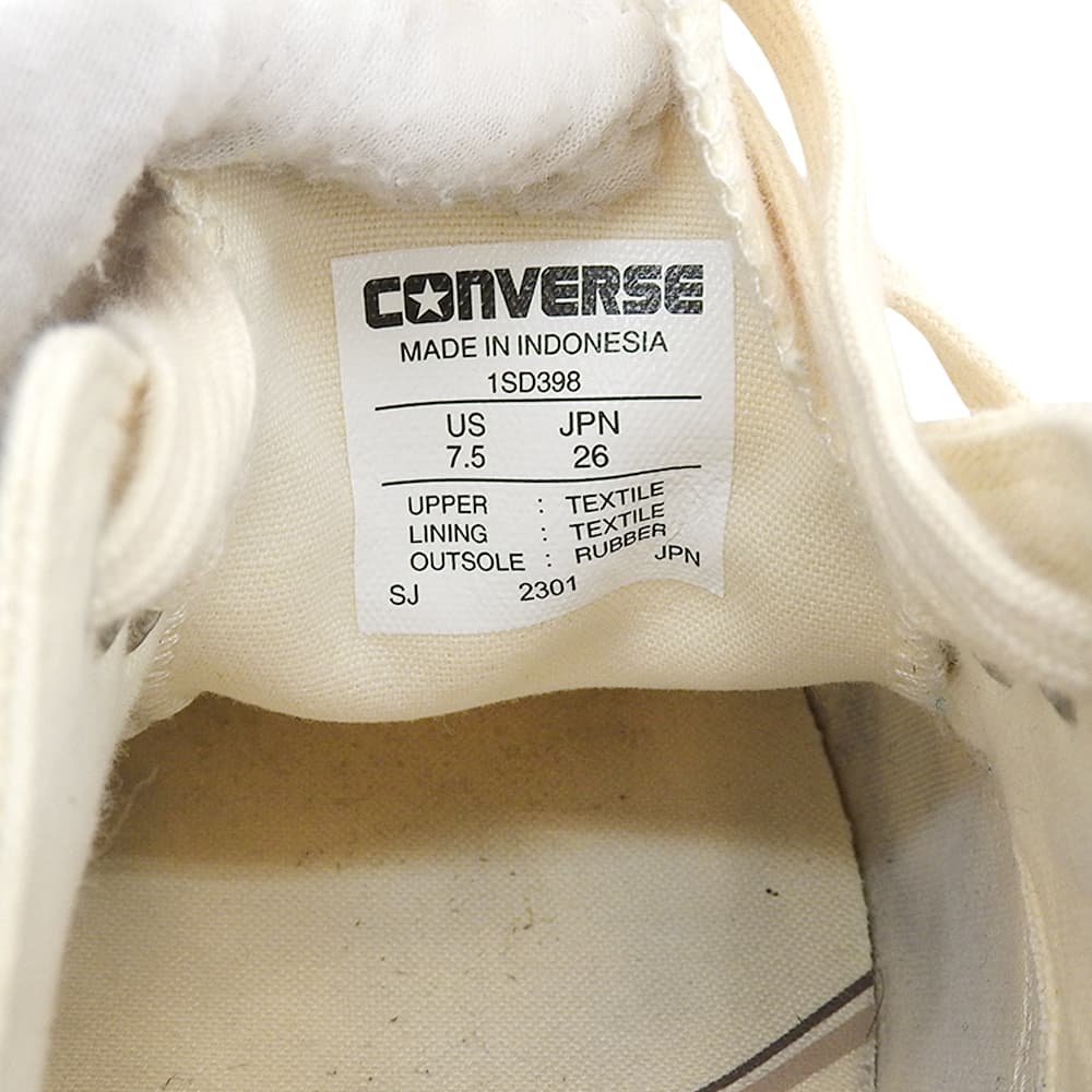 CONVERSE コンバース アディクト CHUCK TAYLOR CANVAS OX ローカットスニーカー シューズ メンズ ナチュラル 26cm 1SD398 シューズ 7.5(US)