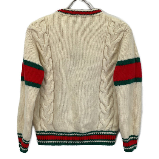 GUCCI グッチ ABCDEFGUCCI　537540 アイボリー シェリーライン A ロゴ ニットセーター トップス