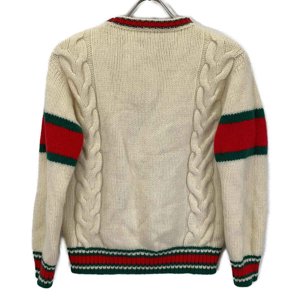 GUCCI グッチ ABCDEFGUCCI　537540 アイボリー シェリーライン A ロゴ ニットセーター トップス