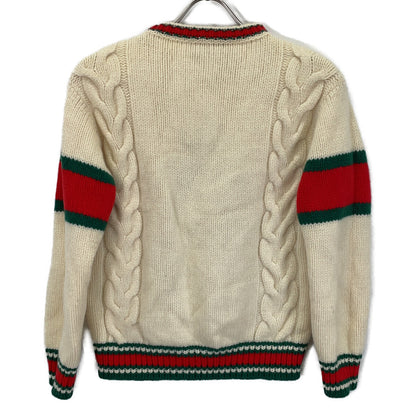 GUCCI グッチ ABCDEFGUCCI　537540 アイボリー シェリーライン A ロゴ ニットセーター トップス