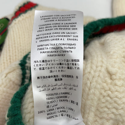 GUCCI グッチ ABCDEFGUCCI　537540 アイボリー シェリーライン A ロゴ ニットセーター トップス