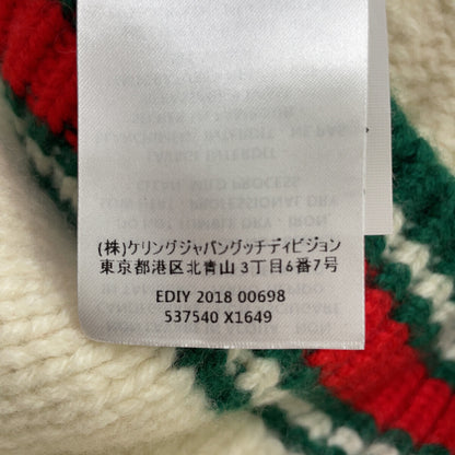 GUCCI 古驰 ABCDEFGUCCI 537540 象牙色 织带 A字徽标 针织衫 上衣