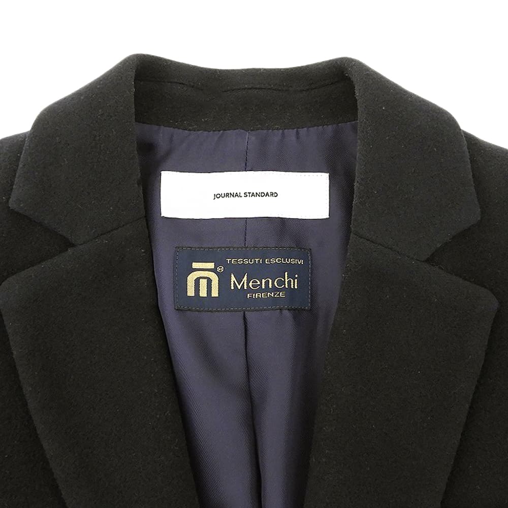 JOURNALSTANDARD ジャーナルスタンダード Menchi カシミヤ混 ロング丈 チェスターコート レディース ブラック 19-020-400-3020 コート