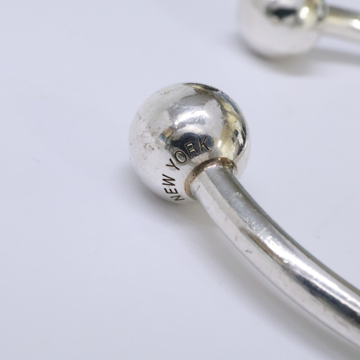 TIFFANY&Co. ティファニー Ag925 ハードウェアボール ワイヤー バングル