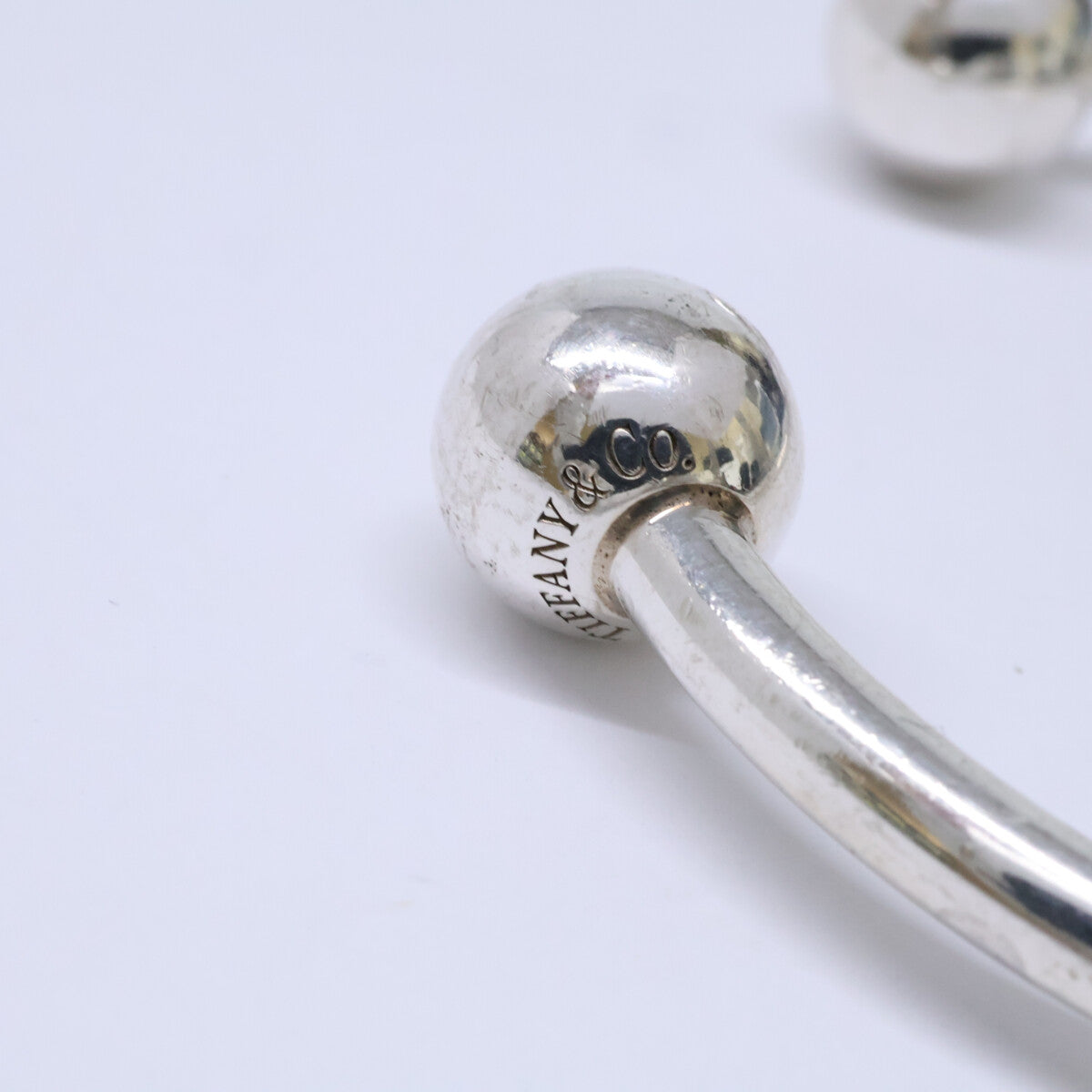 TIFFANY&Co. ティファニー Ag925 ハードウェアボール ワイヤー バングル