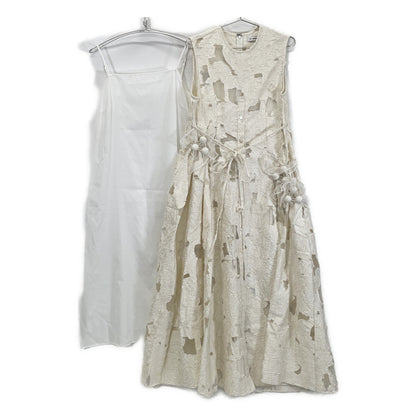 RIV NOBUHIKO リブ ノブヒコ DRAW252301 ホワイト MALLORCA PLACKET DRESS ワンピース