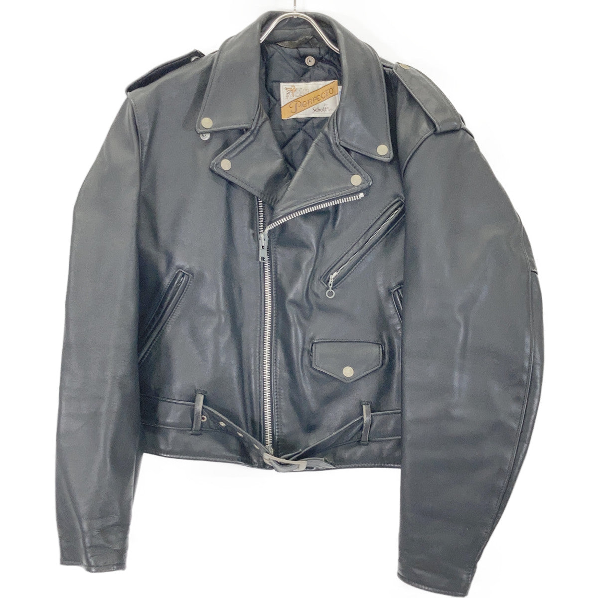 schott ショット 618 ブラック バイカー後期タグ USA製 ダブルライダースジャケット ジャケット