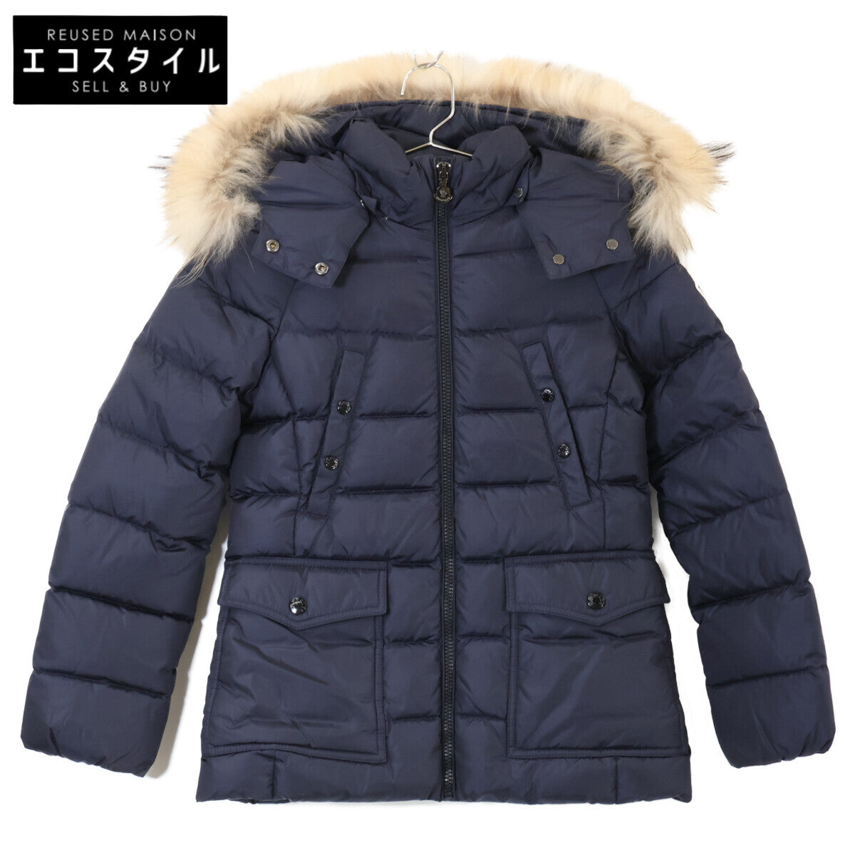 [Beautiful Condition] GENET Fur/Hooded Down Jacket, Size 140, Kids
