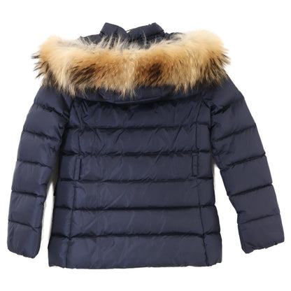 [Beautiful Condition] GENET Fur/Hooded Down Jacket, Size 140, Kids
