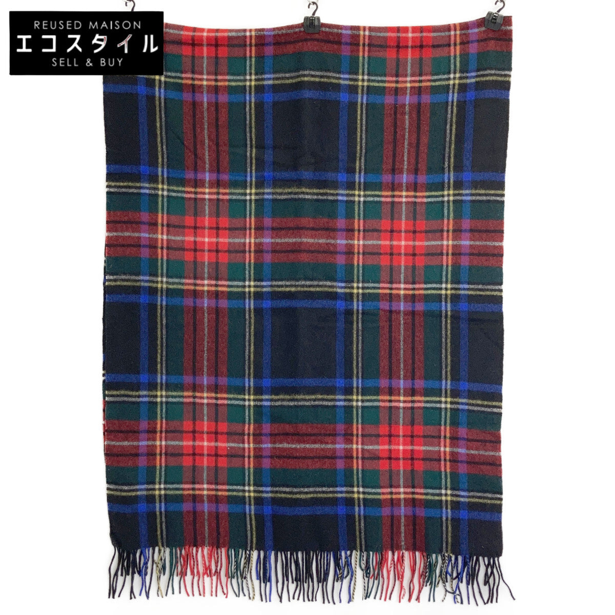 Tartan Check 100% Cashmere Large Stole Scarf for Women