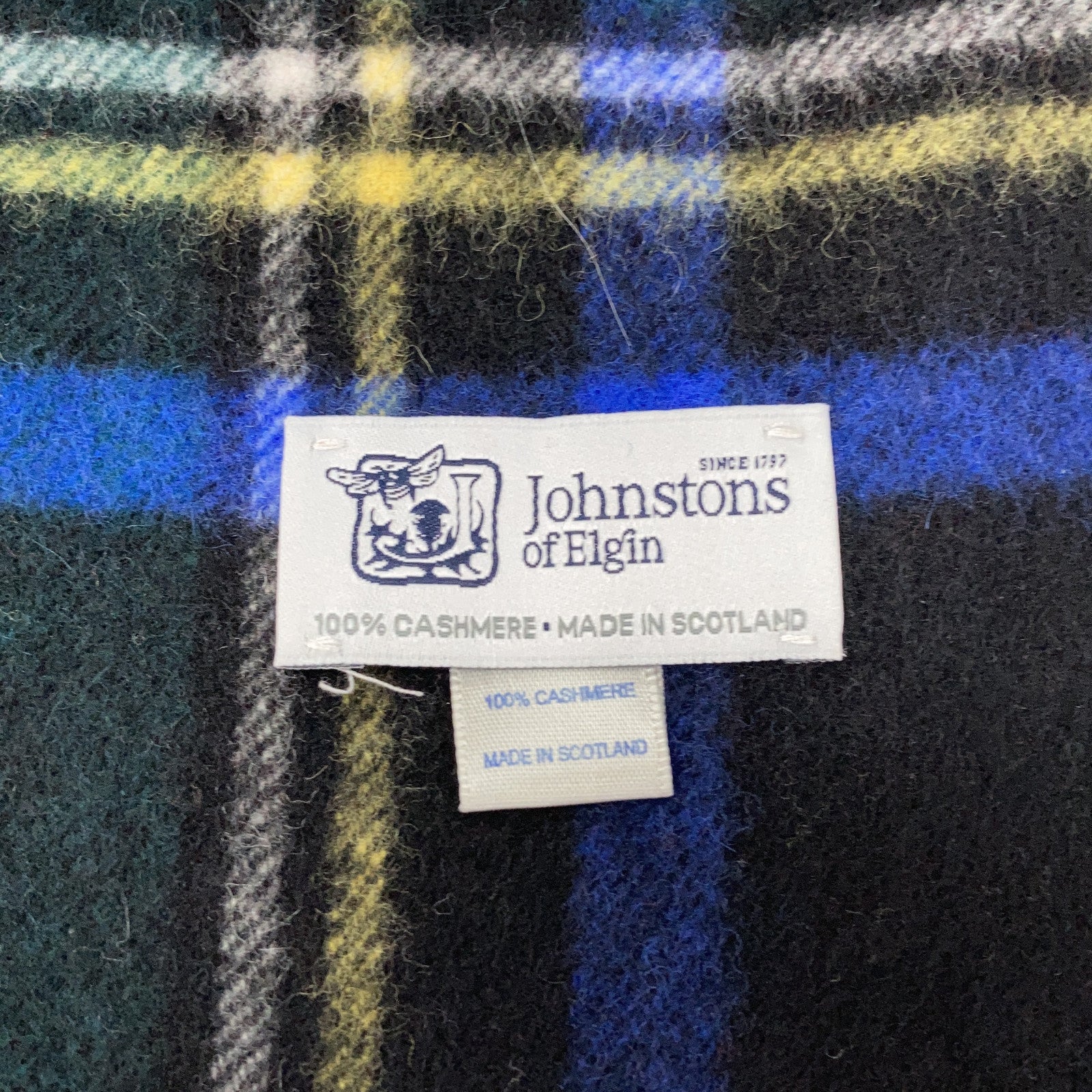 Tartan Check 100% Cashmere Large Stole Scarf for Women
