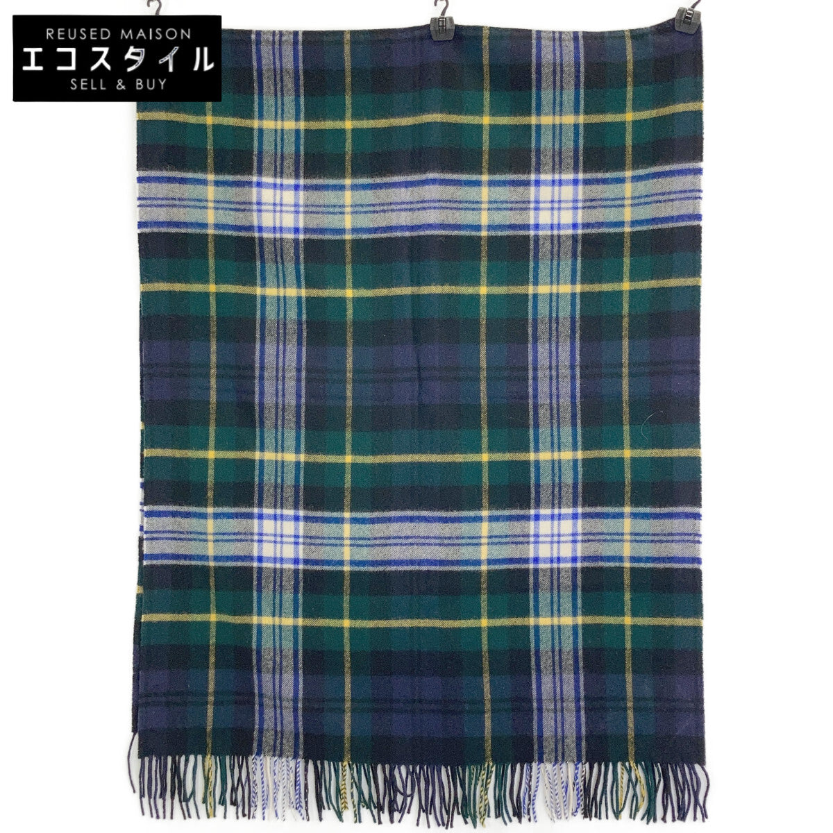 Tartan Check 100% Cashmere Large Scarf/Shawl for Women