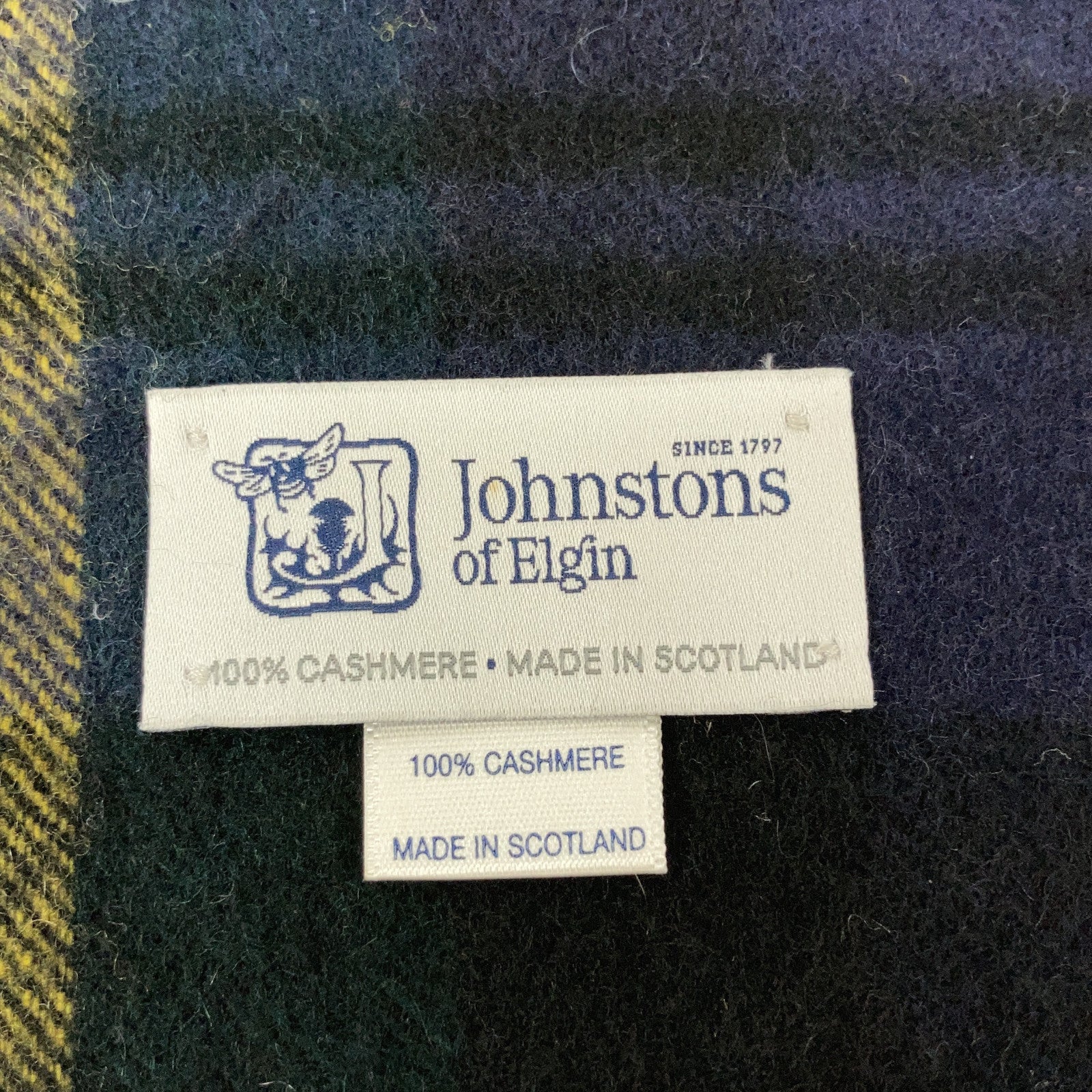 Tartan Check 100% Cashmere Large Scarf/Shawl for Women