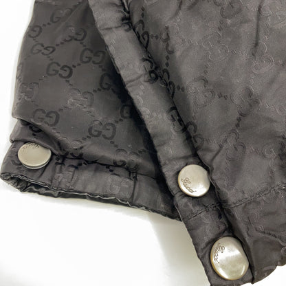 185390 Black GG Pattern Reversible Down Jacket Jacket 46 Men's