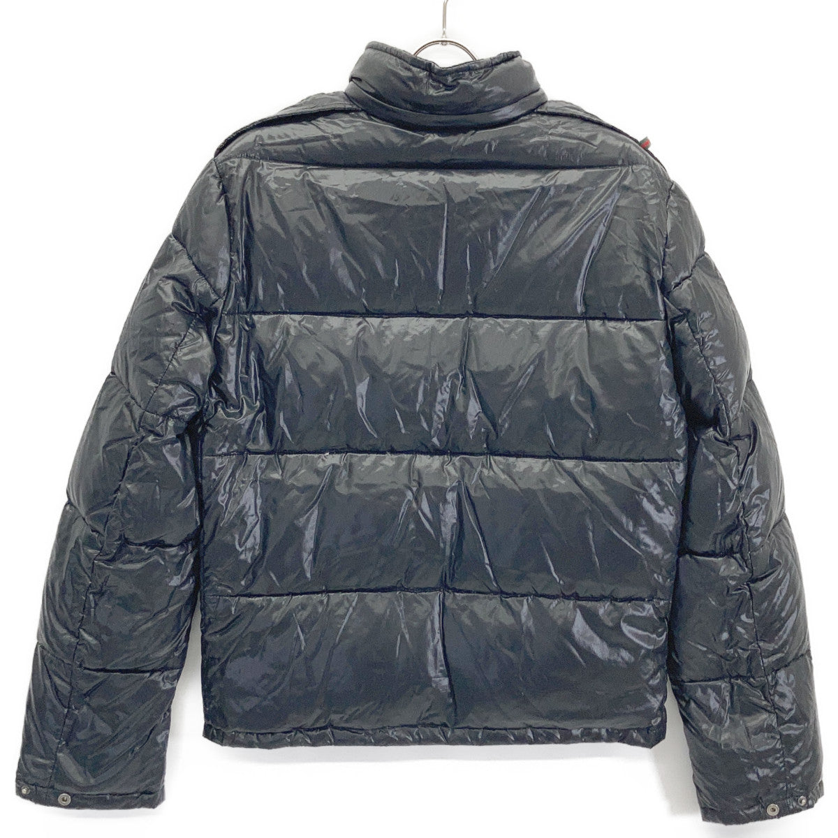 185390 Black GG Pattern Reversible Down Jacket Jacket 46 Men's