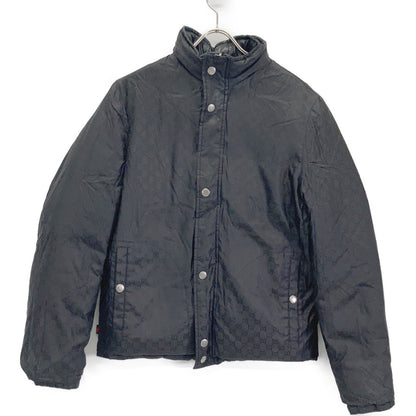 185390 Black GG Pattern Reversible Down Jacket Jacket 46 Men's