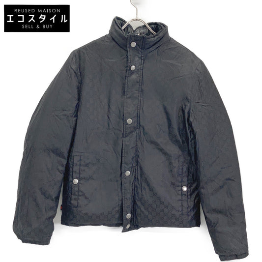 185390 Black GG Pattern Reversible Down Jacket Jacket 46 Men's