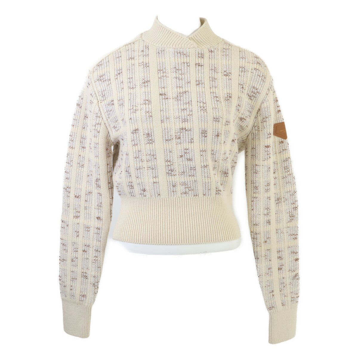 LOUIS VUITTON ルイヴィトン 【新品同様/国内正規/24年製】RW242WW MUV FRKL22 カシミヤ混 ツイード クロップド ニットセーター/ トップス