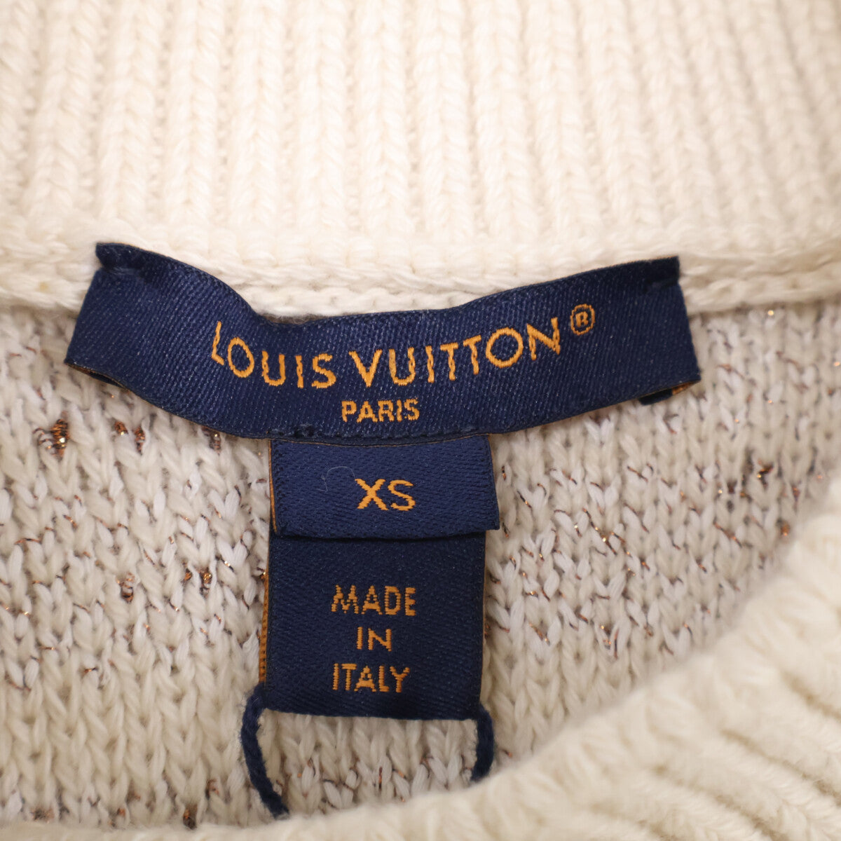 LOUIS VUITTON ルイヴィトン 【新品同様/国内正規/24年製】RW242WW MUV FRKL22 カシミヤ混 ツイード クロップド ニットセーター/ トップス