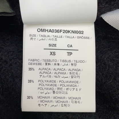 OMHA036F20KNI002 黑色×蓝色 马海毛 针织开衫 上衣 XS 男士