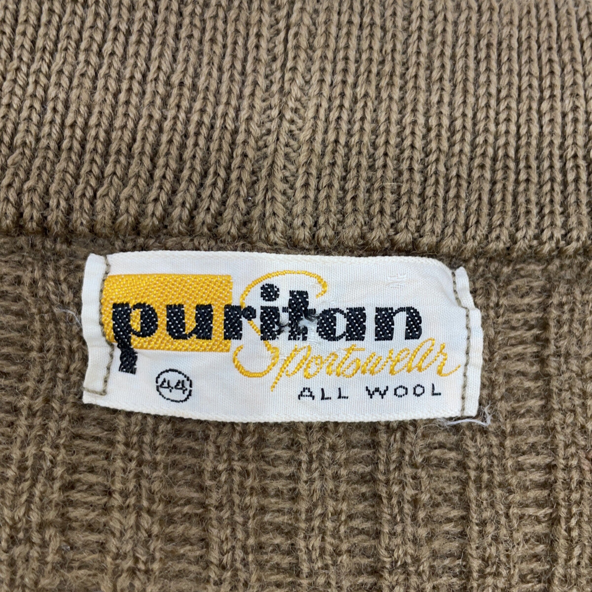 VINTAGE ヴィンテージ 【PURITAN】50s 60s 白タグ 小文字タグ Vネック