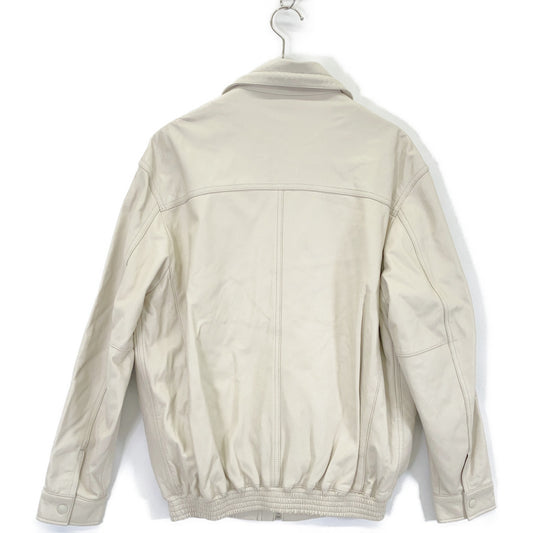 HYSTERIC GLAMOUR ヒステリックグラマー 02201LB01 ホワイト 20SS ジップアップ ラムレザージャケット ジャケット
