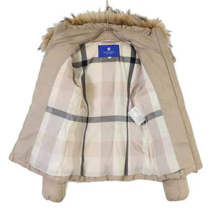 BLUE LABEL CRESTBRIDGE 55C12-412-40 Beige Fur Hooded Down Jacket 36