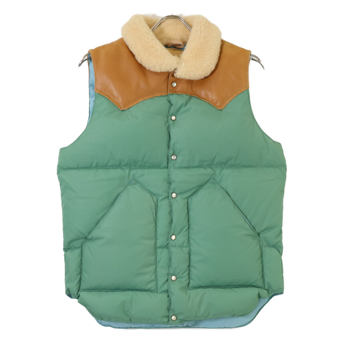 Rocky Mountain Featherbed ロッキーマウンテンフェザーベッド 450-452-20 ｸﾞﾘｰﾝ×ﾌﾞﾙｰ×ﾌﾞﾗｳﾝ ｸﾘｽﾃｨﾍﾞｽﾄ Christy Vest ﾑｰﾄﾝ ﾀﾞｳﾝﾍﾞｽﾄ ジャケット 38
