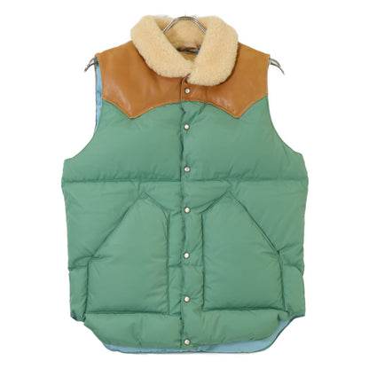 Rocky Mountain Featherbed ロッキーマウンテンフェザーベッド 450-452-20 ｸﾞﾘｰﾝ×ﾌﾞﾙｰ×ﾌﾞﾗｳﾝ ｸﾘｽﾃｨﾍﾞｽﾄ Christy Vest ﾑｰﾄﾝ ﾀﾞｳﾝﾍﾞｽﾄ ジャケット 38