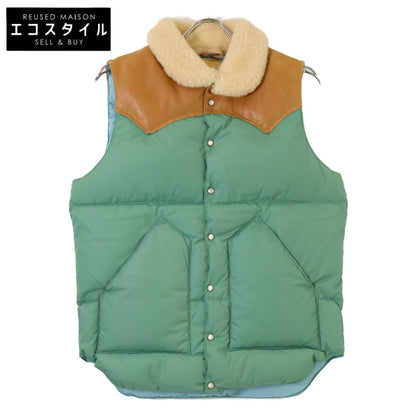 Rocky Mountain Featherbed ロッキーマウンテンフェザーベッド 450-452-20 ｸﾞﾘｰﾝ×ﾌﾞﾙｰ×ﾌﾞﾗｳﾝ ｸﾘｽﾃｨﾍﾞｽﾄ Christy Vest ﾑｰﾄﾝ ﾀﾞｳﾝﾍﾞｽﾄ ジャケット 38