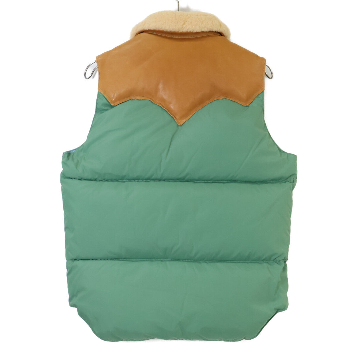 Rocky Mountain Featherbed ロッキーマウンテンフェザーベッド 450-452-20 ｸﾞﾘｰﾝ×ﾌﾞﾙｰ×ﾌﾞﾗｳﾝ ｸﾘｽﾃｨﾍﾞｽﾄ Christy Vest ﾑｰﾄﾝ ﾀﾞｳﾝﾍﾞｽﾄ ジャケット 38