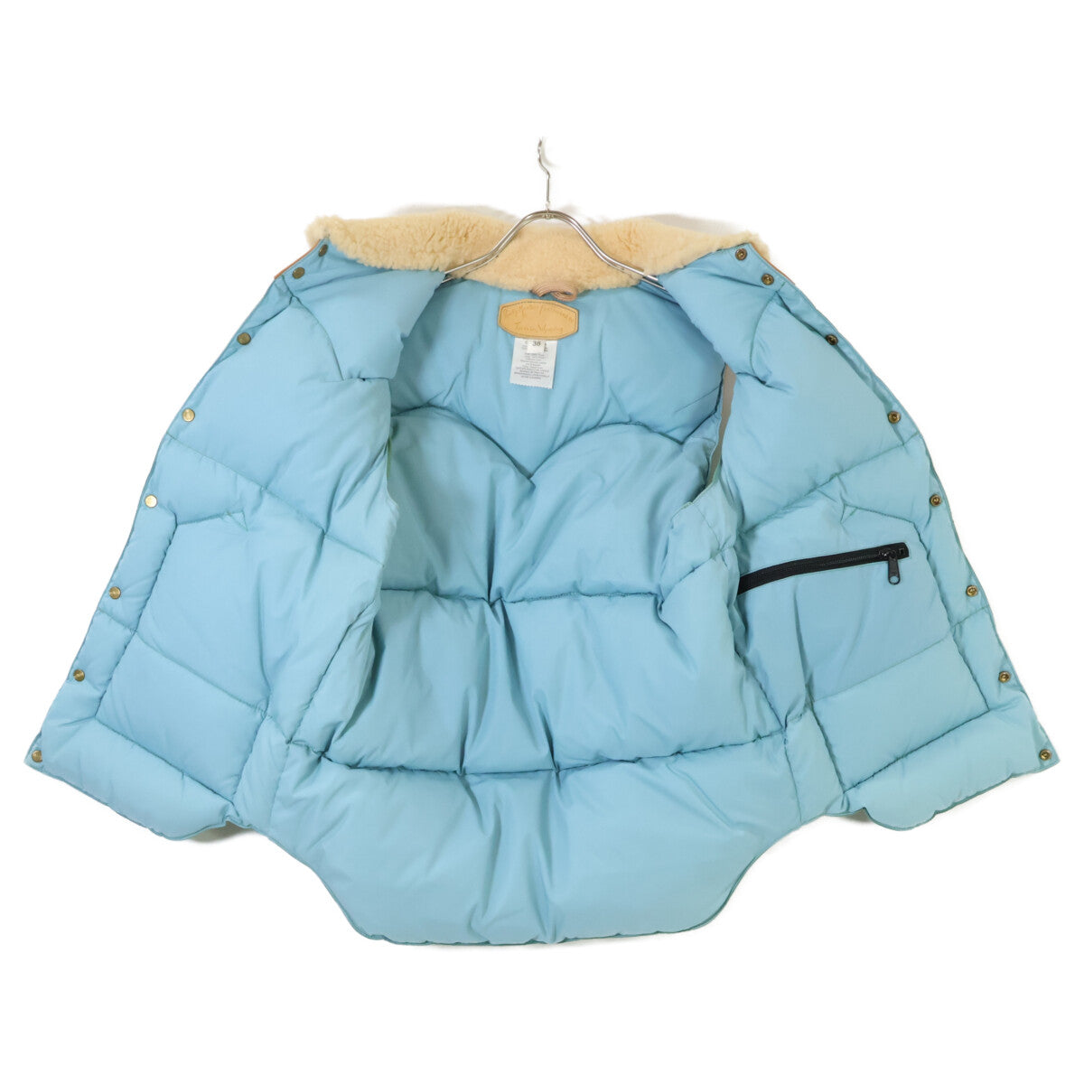 Rocky Mountain Featherbed ロッキーマウンテンフェザーベッド 450-452-20 ｸﾞﾘｰﾝ×ﾌﾞﾙｰ×ﾌﾞﾗｳﾝ ｸﾘｽﾃｨﾍﾞｽﾄ Christy Vest ﾑｰﾄﾝ ﾀﾞｳﾝﾍﾞｽﾄ ジャケット 38