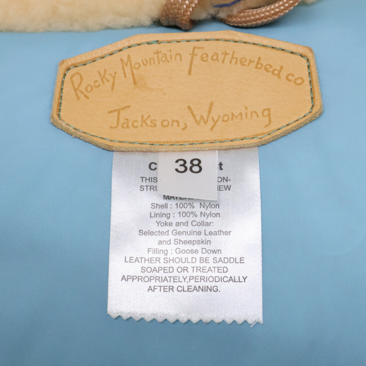 Rocky Mountain Featherbed ロッキーマウンテンフェザーベッド 450-452-20 ｸﾞﾘｰﾝ×ﾌﾞﾙｰ×ﾌﾞﾗｳﾝ ｸﾘｽﾃｨﾍﾞｽﾄ Christy Vest ﾑｰﾄﾝ ﾀﾞｳﾝﾍﾞｽﾄ ジャケット 38