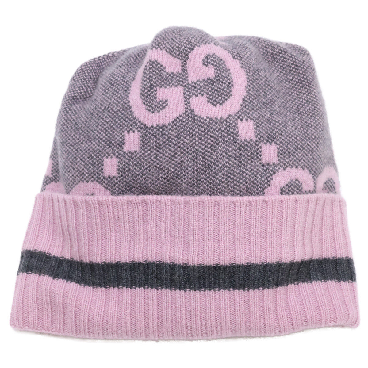 [Buy It Now/Domestic Authenticity] 676827 3G344 GG Logo Cashmere Knit Hat Cap M 57 21cm Women's