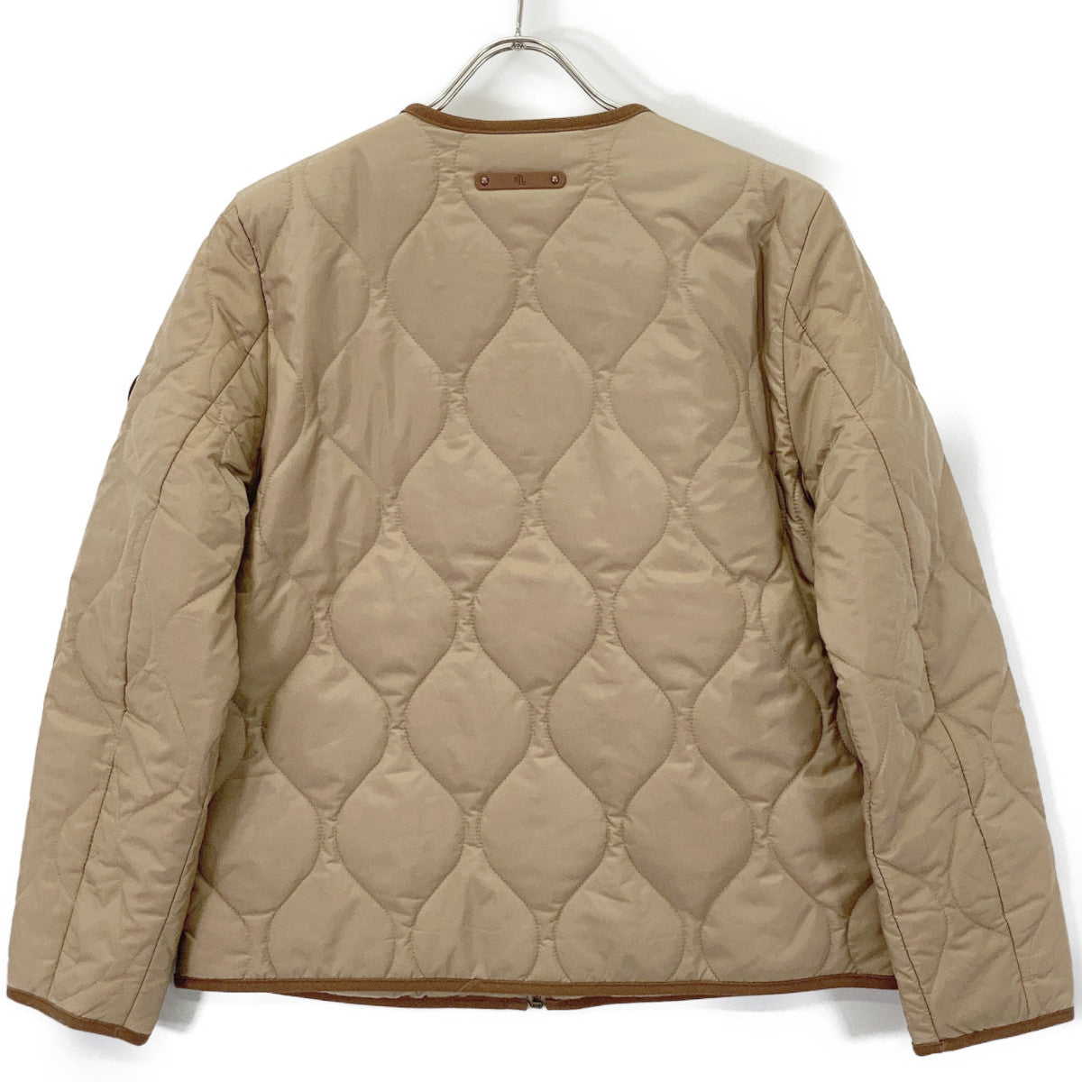 LAUREN RALPH LAUREN Lauren Ralph Lauren Beige Twill-Trim Onion-Quilted Jacket Jacket