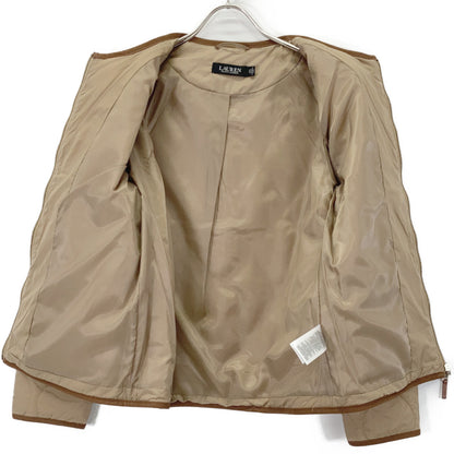 LAUREN RALPH LAUREN Lauren Ralph Lauren Beige Twill-Trim Onion-Quilted Jacket Jacket