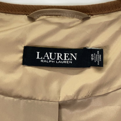 Beige Twill Trim Onion Quilted Jacket XS Women's