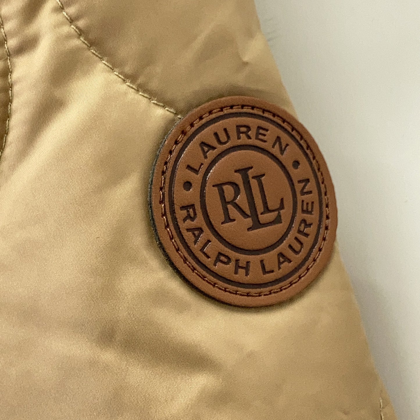 Beige Twill Trim Onion Quilted Jacket XS Women's