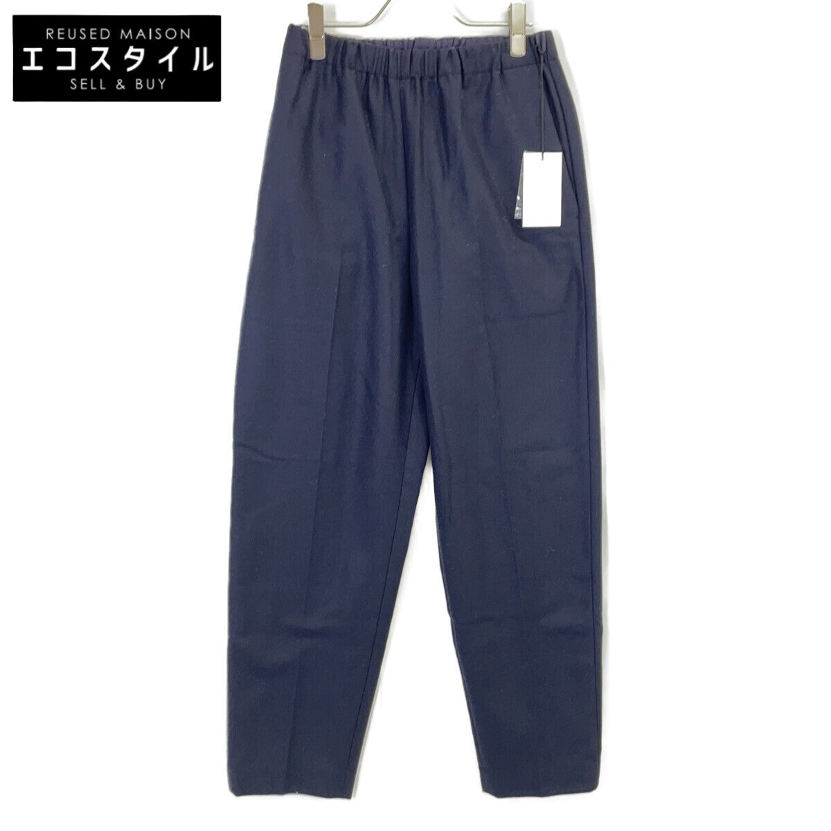 LOEFF ロエフ 8814-299-0145 ネイビー ウールストレートパンツ ボトムス