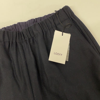 LOEFF 8814-299-0145 Navy Wool Straight Pants Bottoms 1