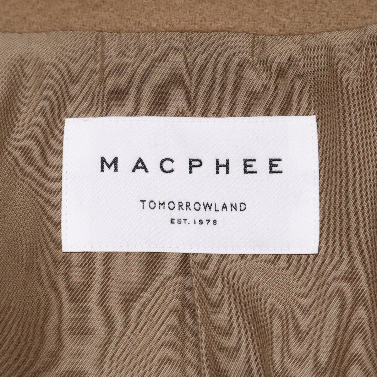 MACPHEE マカフィー 23AW 12-08-24-08301 ｷｬﾒﾙ ﾊﾟｲﾙﾒﾙﾄﾝ ｵｰﾊﾞｰｻｲｽﾞﾄﾞｺｰﾄ コート 36