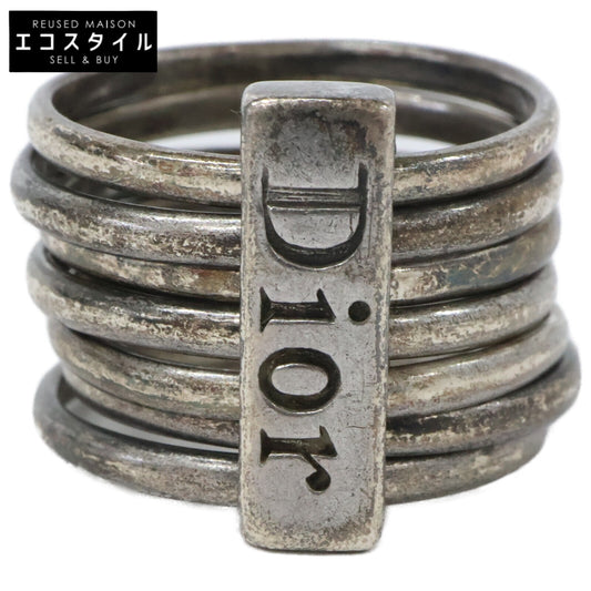 Dior HOMME 925 Logo Plate 7-Band Ring