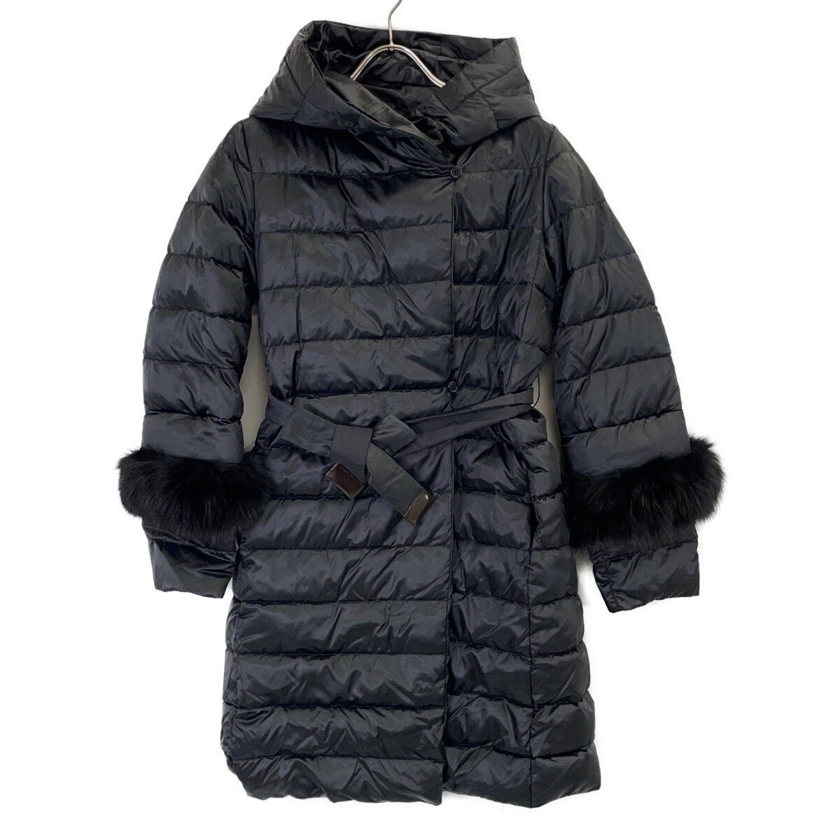 Max Mara マックスマーラ 21年 949611166 THE CUBE ﾌﾞﾗｯｸ NOVEF ﾘﾊﾞｰｼﾌﾞﾙ ﾀﾞｳﾝｺｰﾄ ジャケット 38