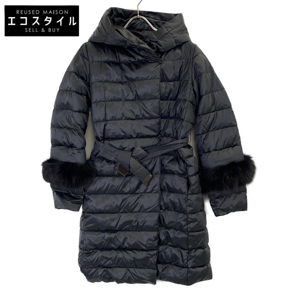 Max Mara マックスマーラ 21年 949611166 THE CUBE ブラック NOVEF リバーシブル ダウンコート ジャケット