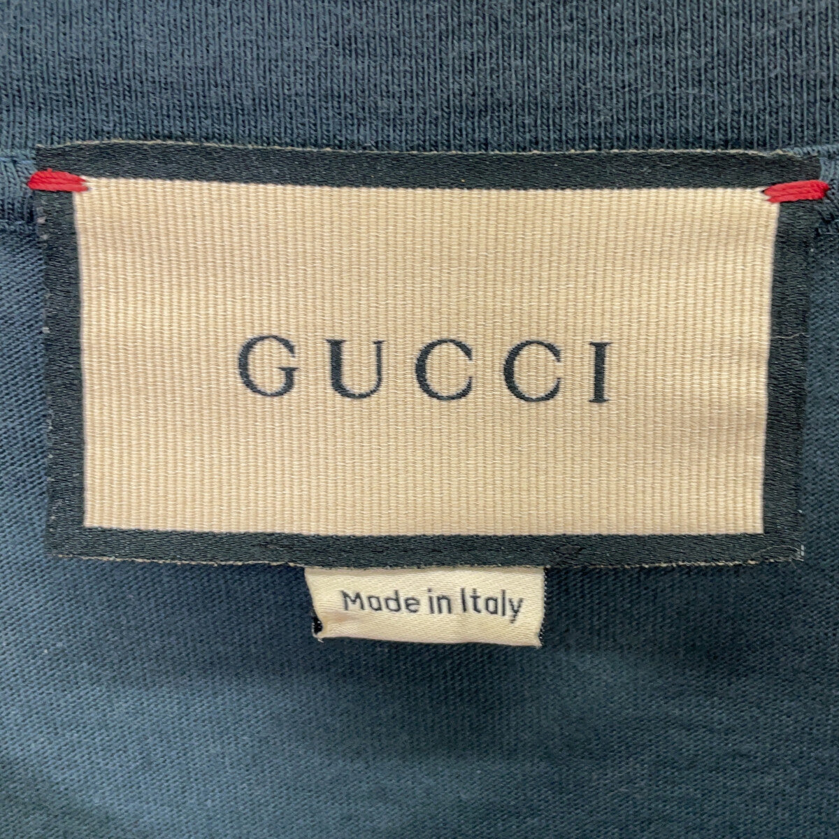 GUCCI 古驰 616036 黑色徽标铆钉T恤上衣