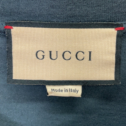 GUCCI 古驰 616036 黑色徽标铆钉T恤上衣