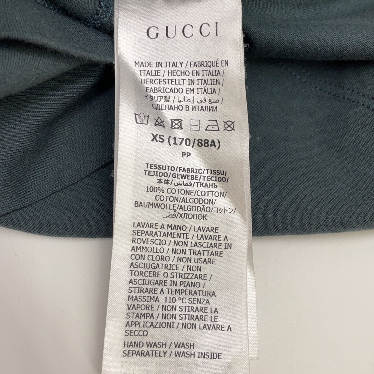 GUCCI 古驰 616036 黑色徽标铆钉T恤上衣