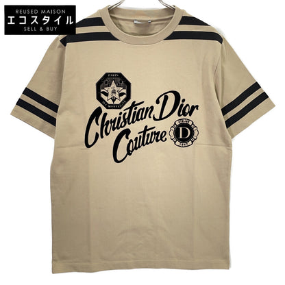 DIOR 迪奥 483J636B0554 米色纯棉印花T恤上衣